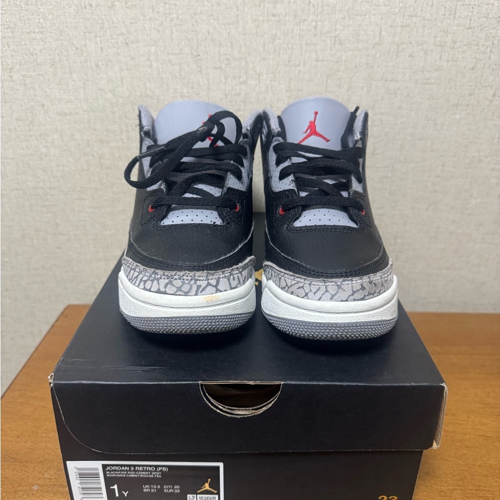 Jordan Kids Sneakers Black and Gray worn hand full of times